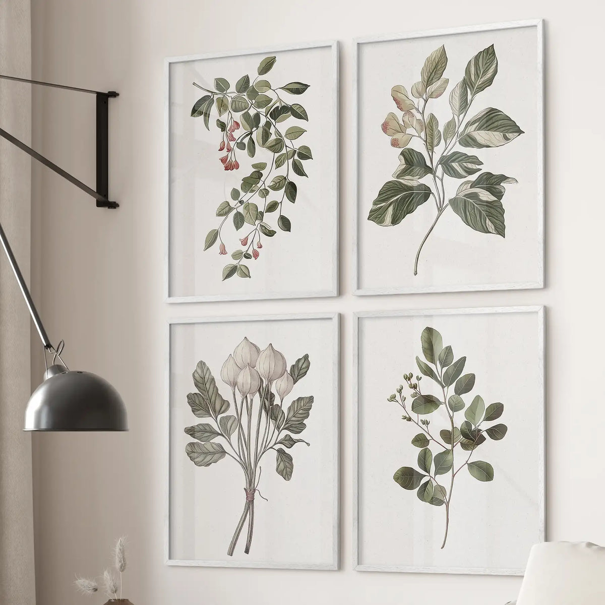 Vintage Botanical Wall Art Set (4 Prints)