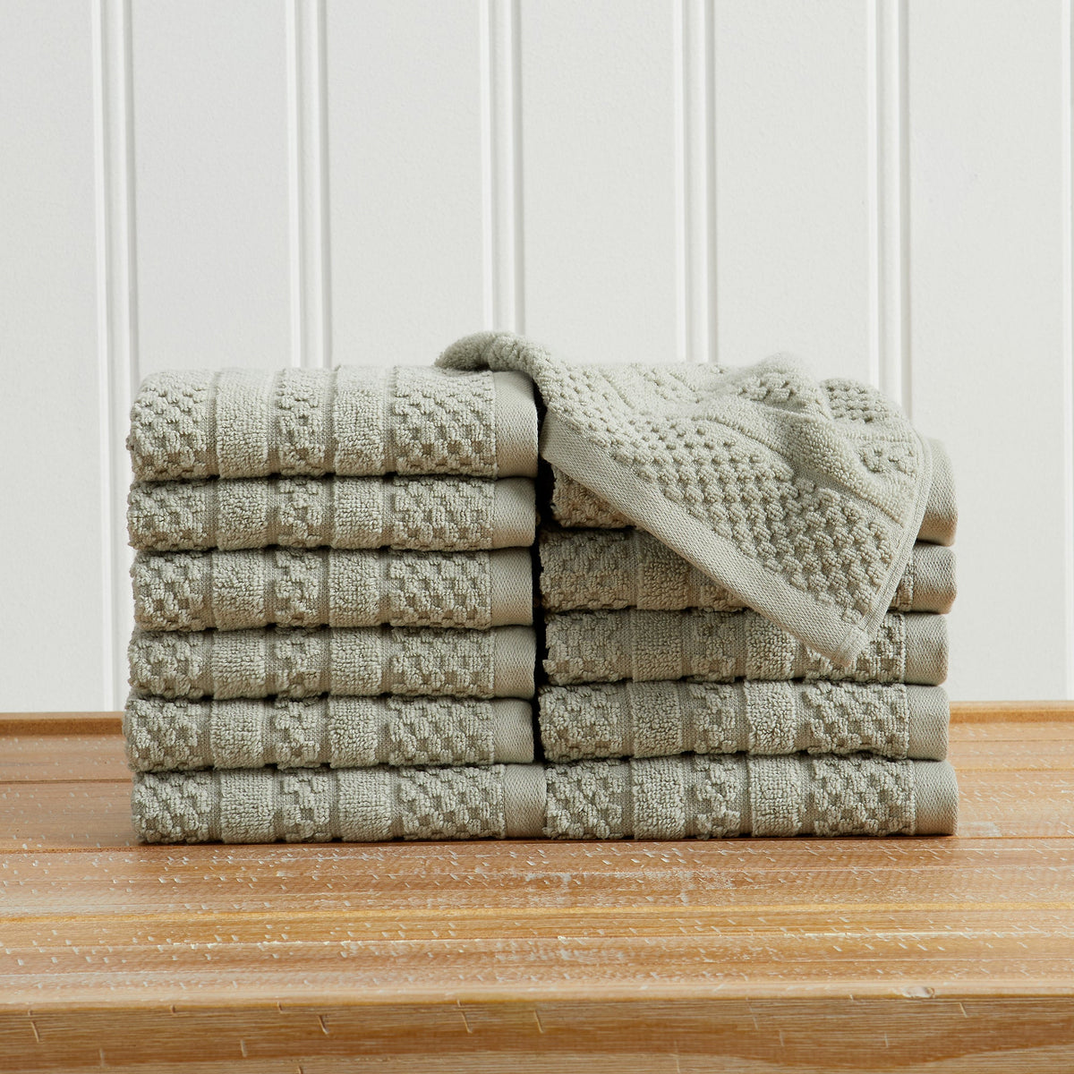 Giuliana Checkered Cotton Bath Towel Set