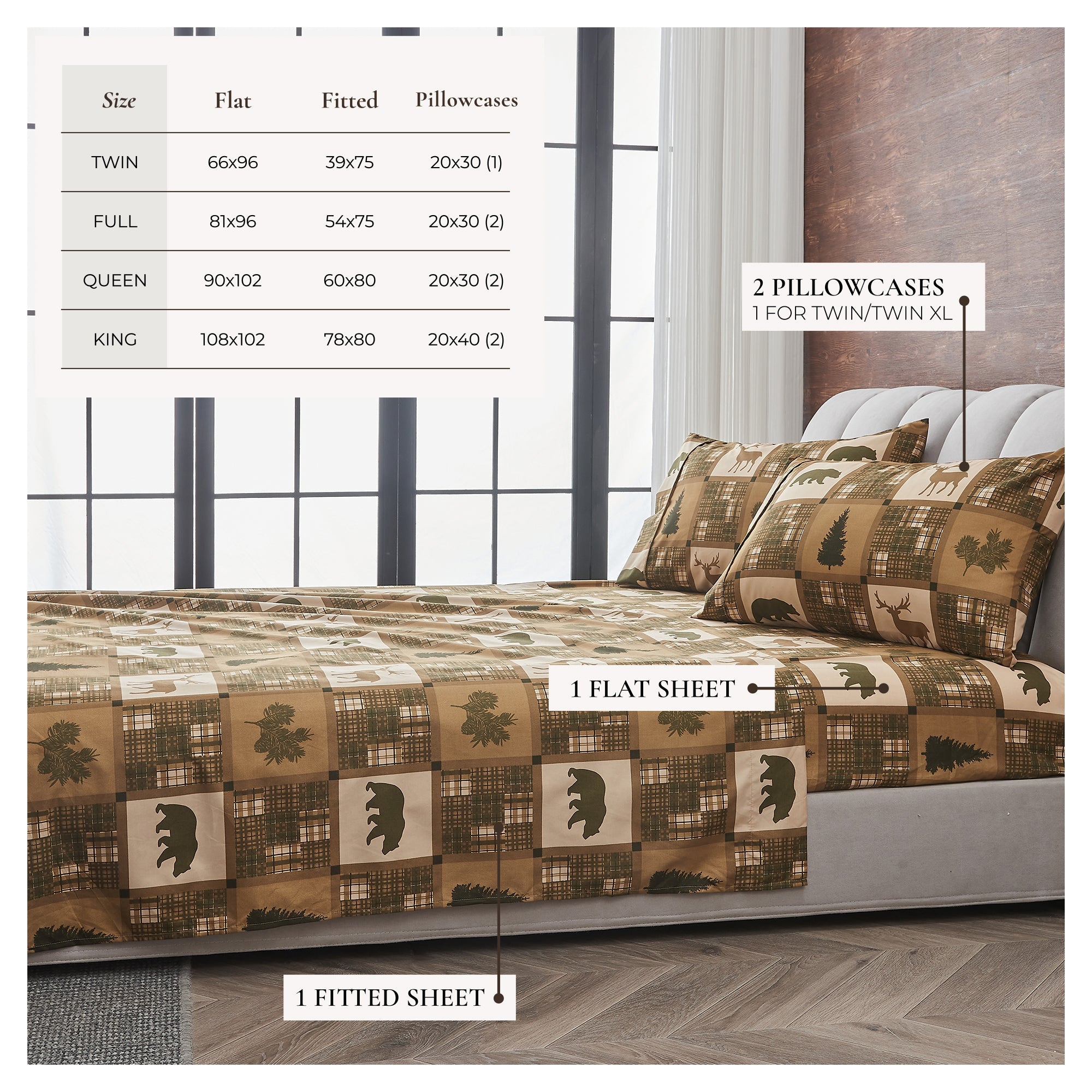 Mountain Ridge Lodge Printed Sheet Set
