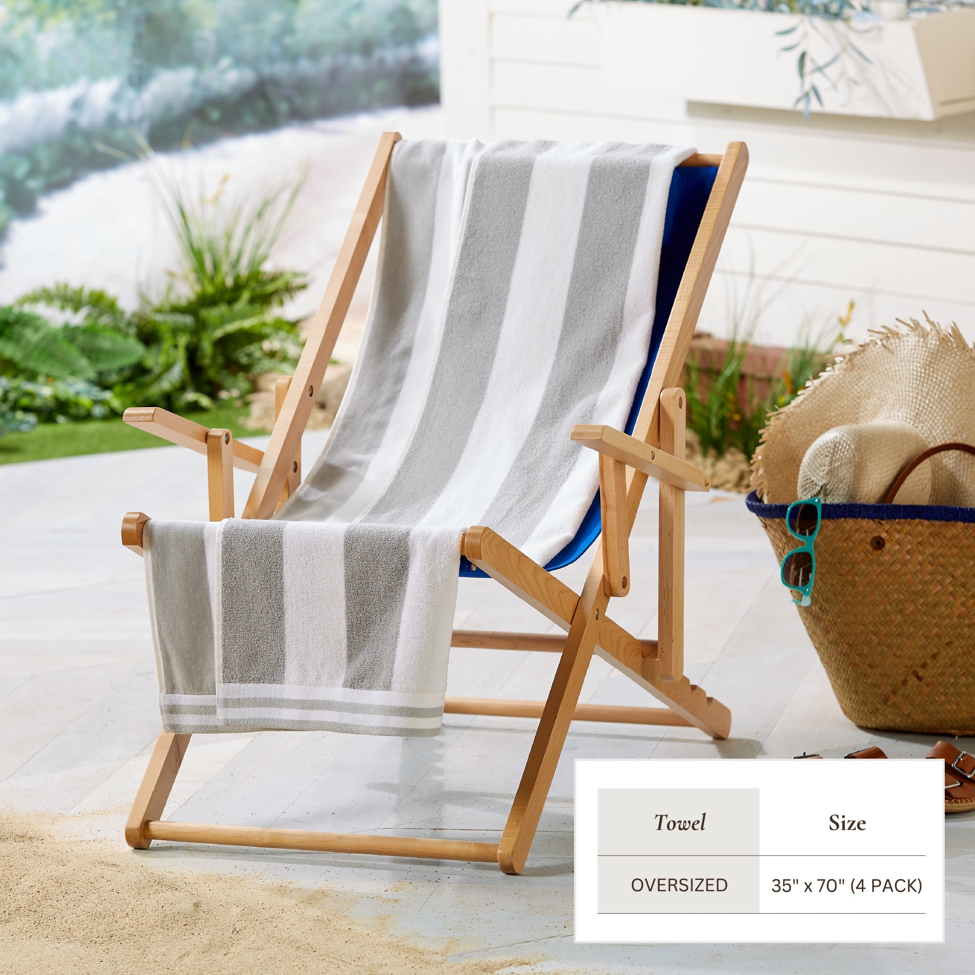Edgartown Striped Cabana Beach Towel