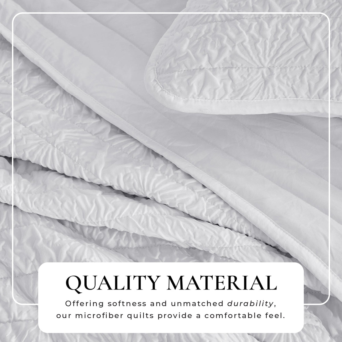 Floral Microsculpt Embossed Quilt Set