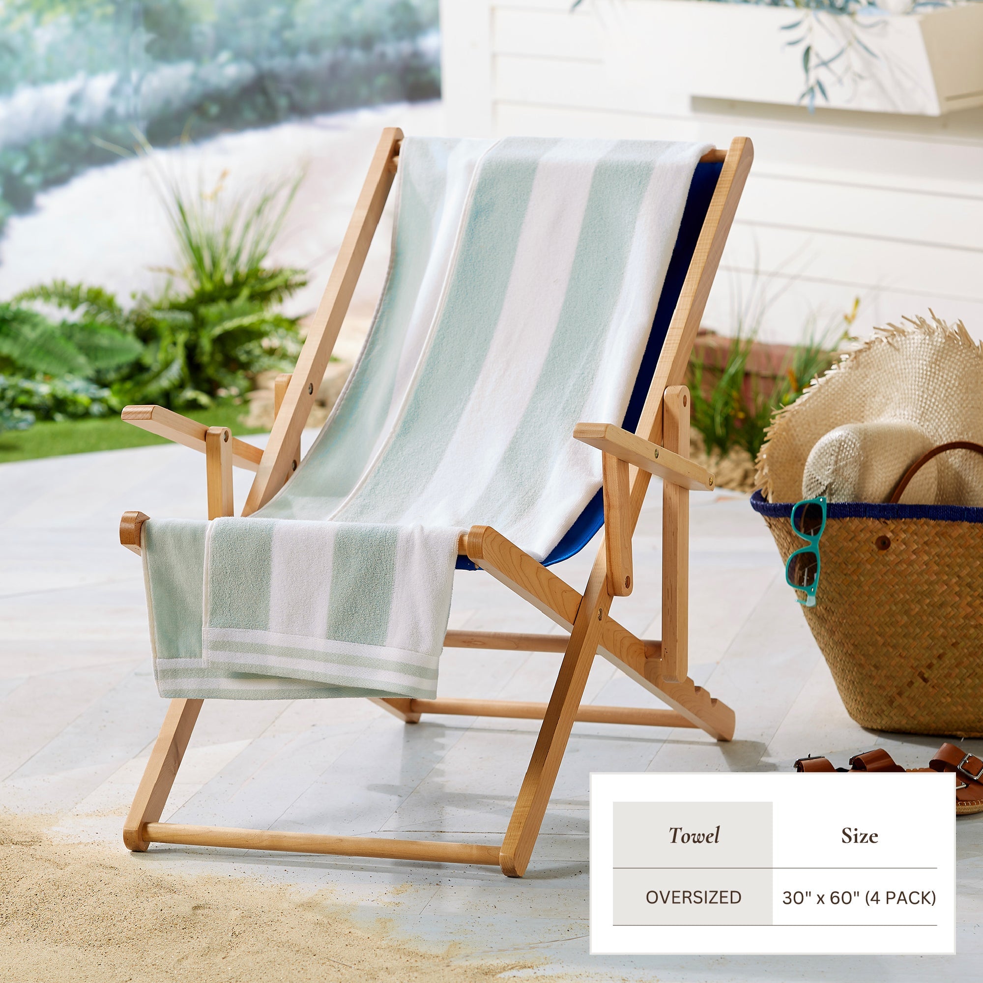 Edgartown Striped Cabana Beach Towel
