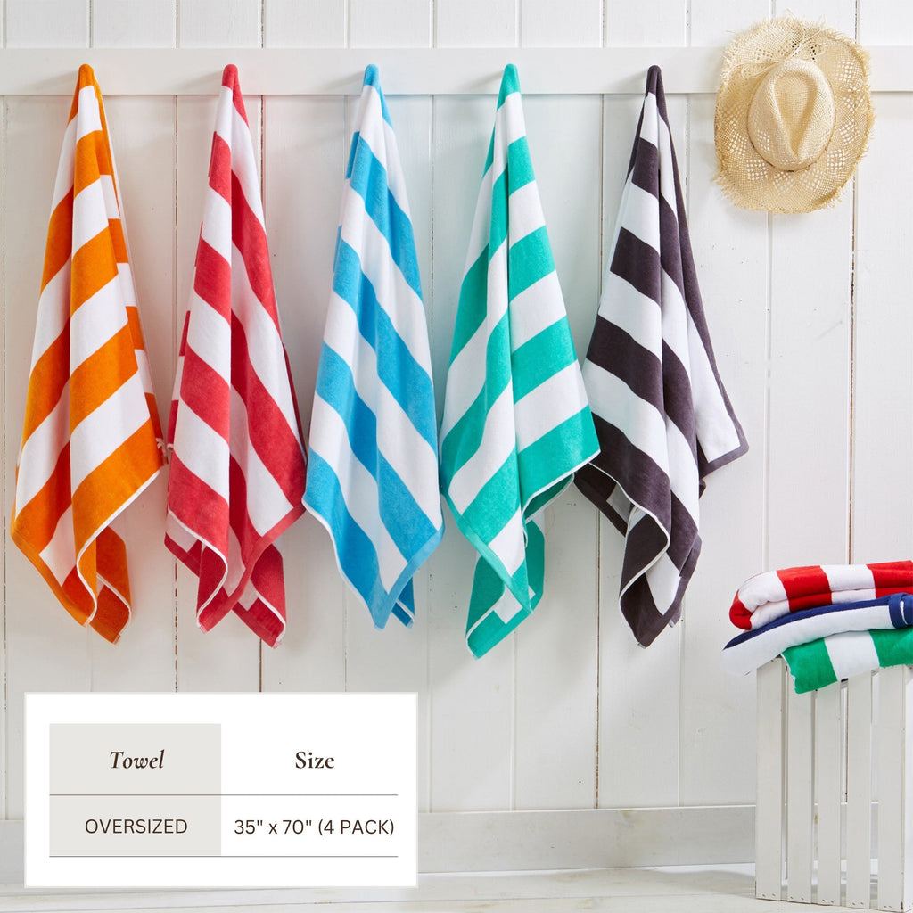 Novia Cabana Stripe Cotton Beach Towel