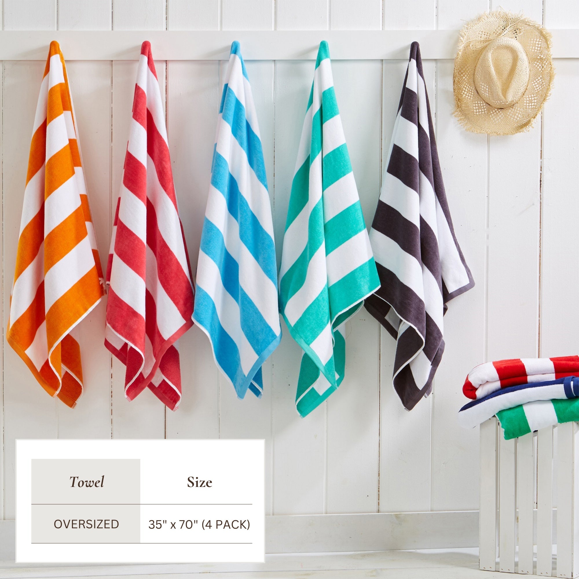 Novia Cabana Stripe Cotton Beach Towel