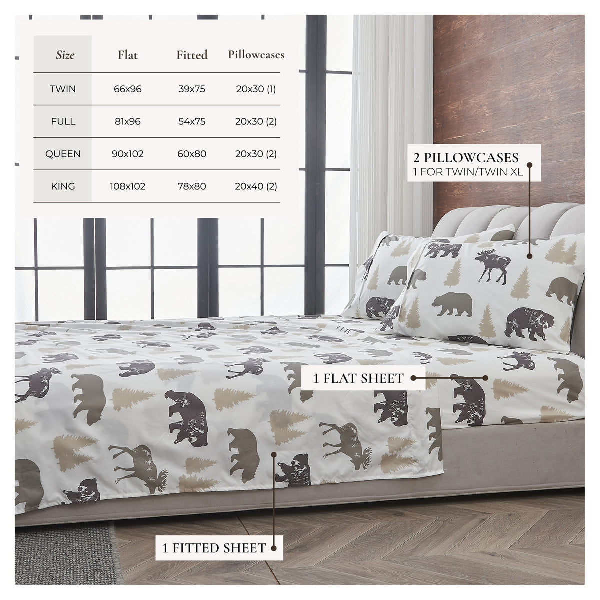 Mountain Ridge Lodge Printed Sheet Set